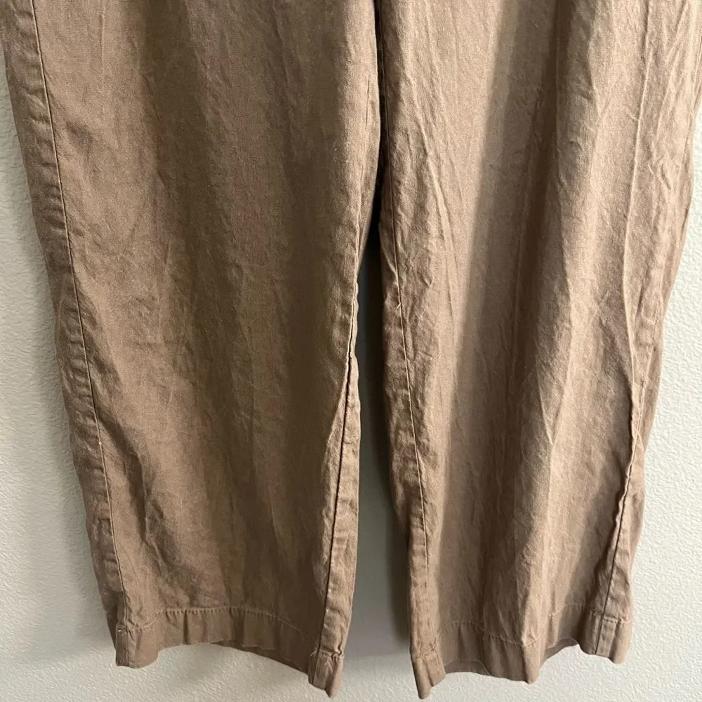 Chico’s Linen Blend Camel Pull On Pants - Picture 4 of 14